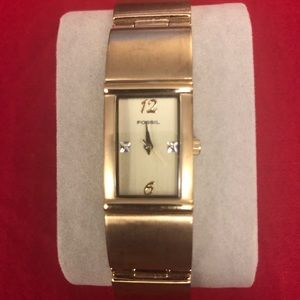 Fossil goldstone watch